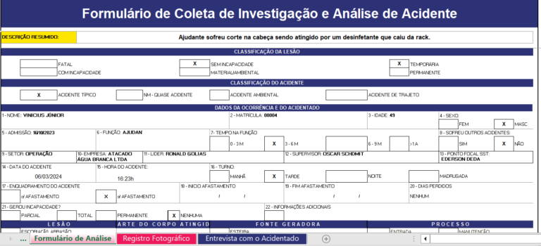 Curso de Investigação de Acidente